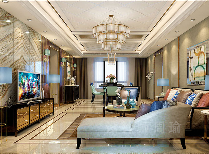 亚州干B片世纪江尚三室两厅168平装修设计效果欣赏